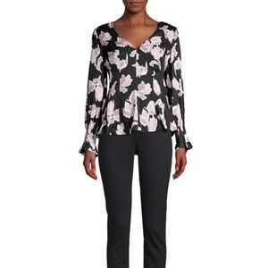 rebecca taylor ikat blossom stretch silk blouse